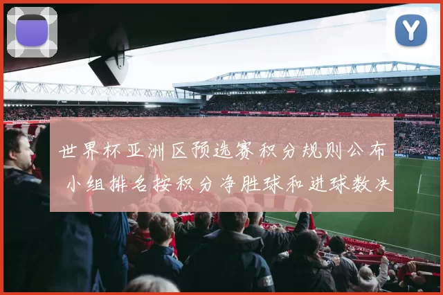 世界杯亚洲区预选赛积分规则公布 小组排名按积分净胜球和进球数决定出线资格